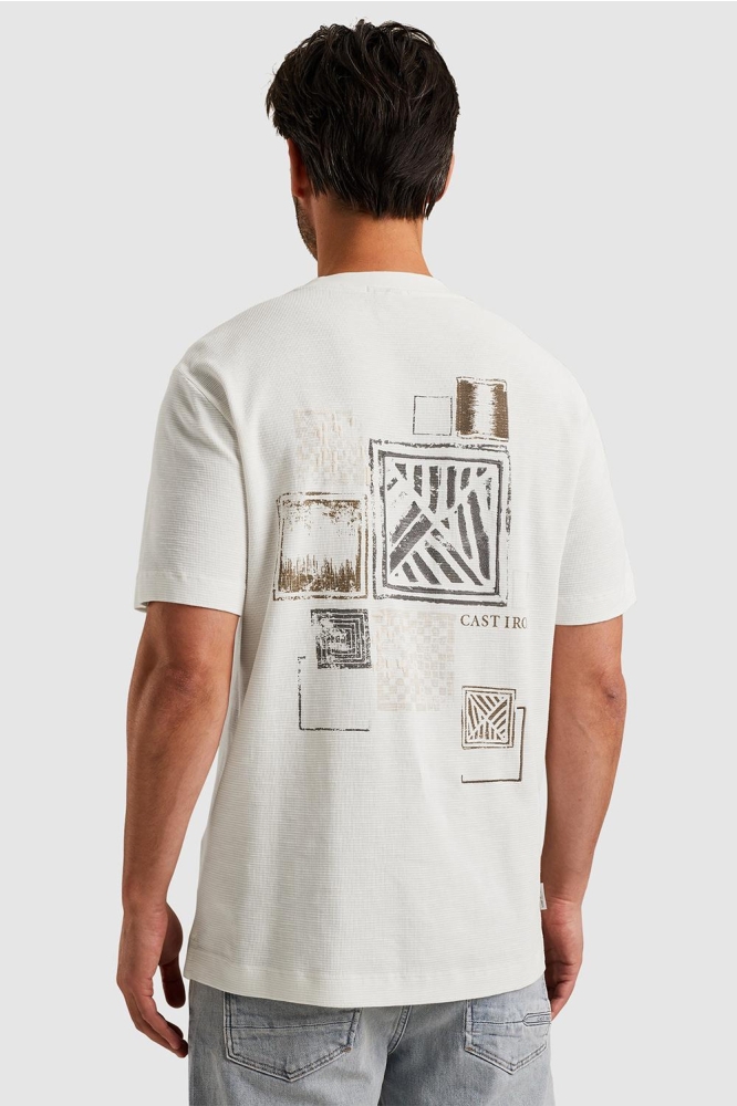 T SHIRT MET WAFELSTRUCTUUR CTSS2504582 7002 SNOW WHITE